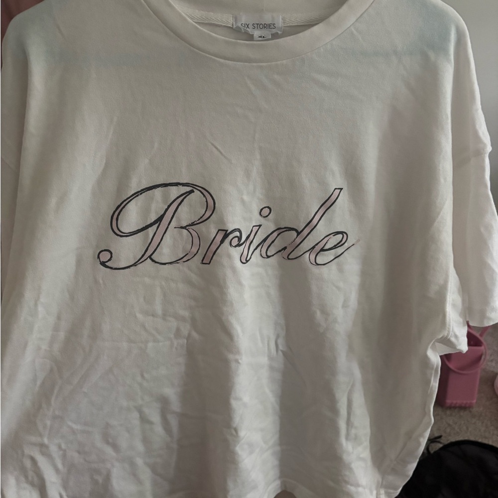 Six Stories White 'Bride' Short Sleeve Tee